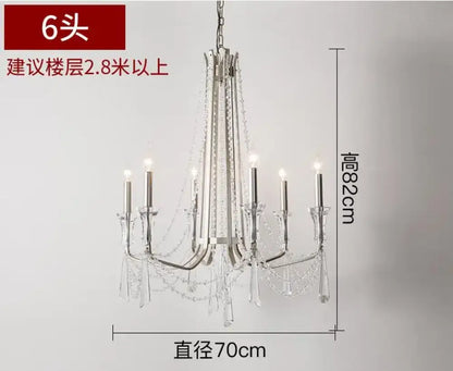 Nordic Crystal Chandelier in Silver or Gold, 2 to 12 Lights – view 9