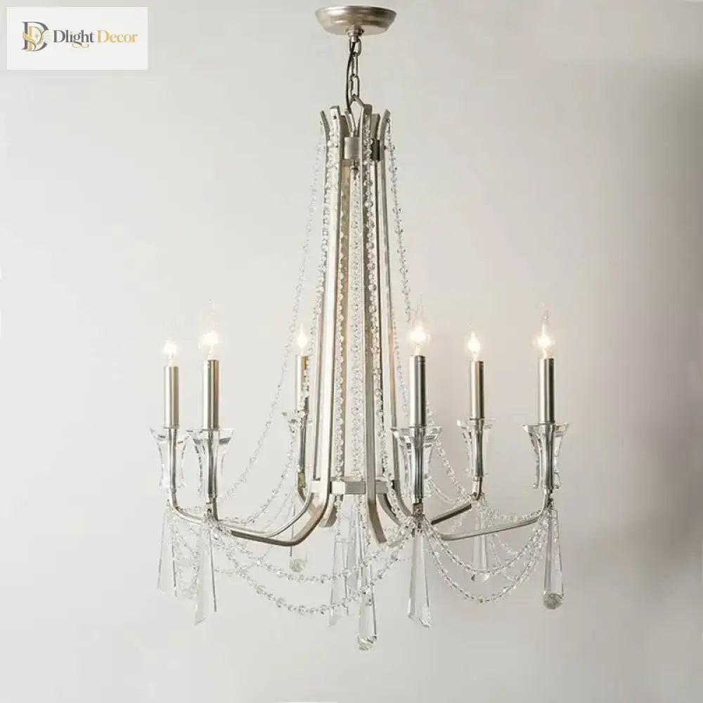 Nordic Crystal Chandelier in Silver or Gold, 2 to 12 Lights – view 5