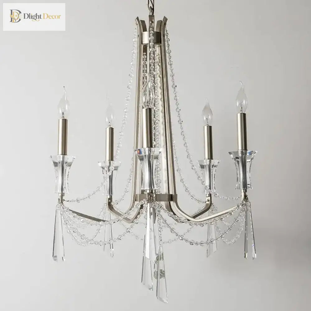 Nordic Crystal Chandelier in Silver or Gold, 2 to 12 Lights – view 4