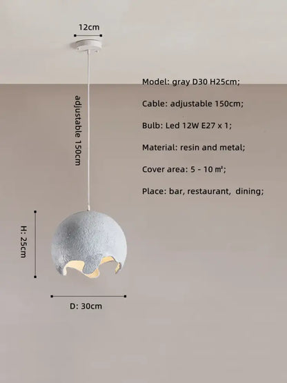 Japanese Wabi-Sabi Nordic LED Pendant Light for Dining Room – view 7