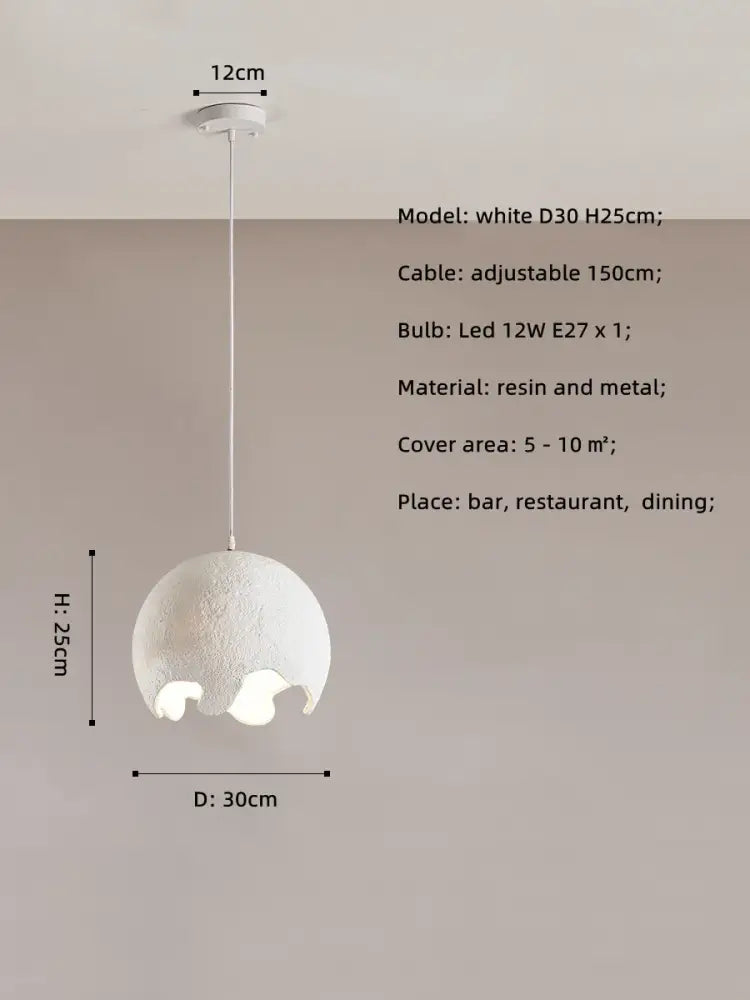 Japanese Wabi-Sabi Nordic LED Pendant Light for Dining Room – view 9