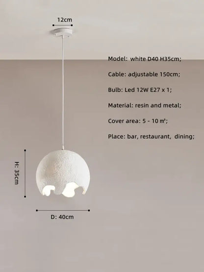 Japanese Wabi-Sabi Nordic LED Pendant Light for Dining Room – view 12