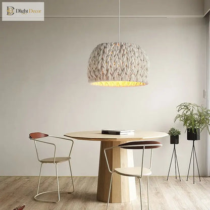 Nordic Knitted Rope LED Pendant Light for Dining Room, 40 cm – view 2