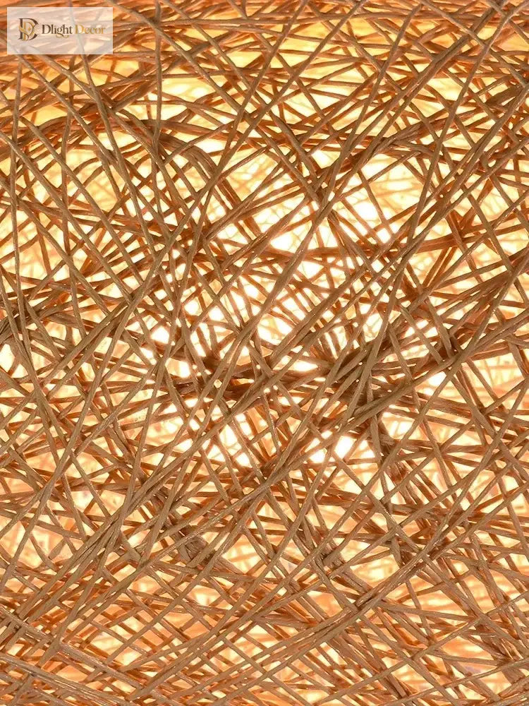 Nordic Rattan Weave Spherical LED Pendant Light, 20 to 60 cm – view 6