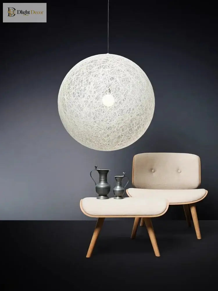 Nordic Rattan Weave Spherical LED Pendant Light, 20 to 60 cm – view 5
