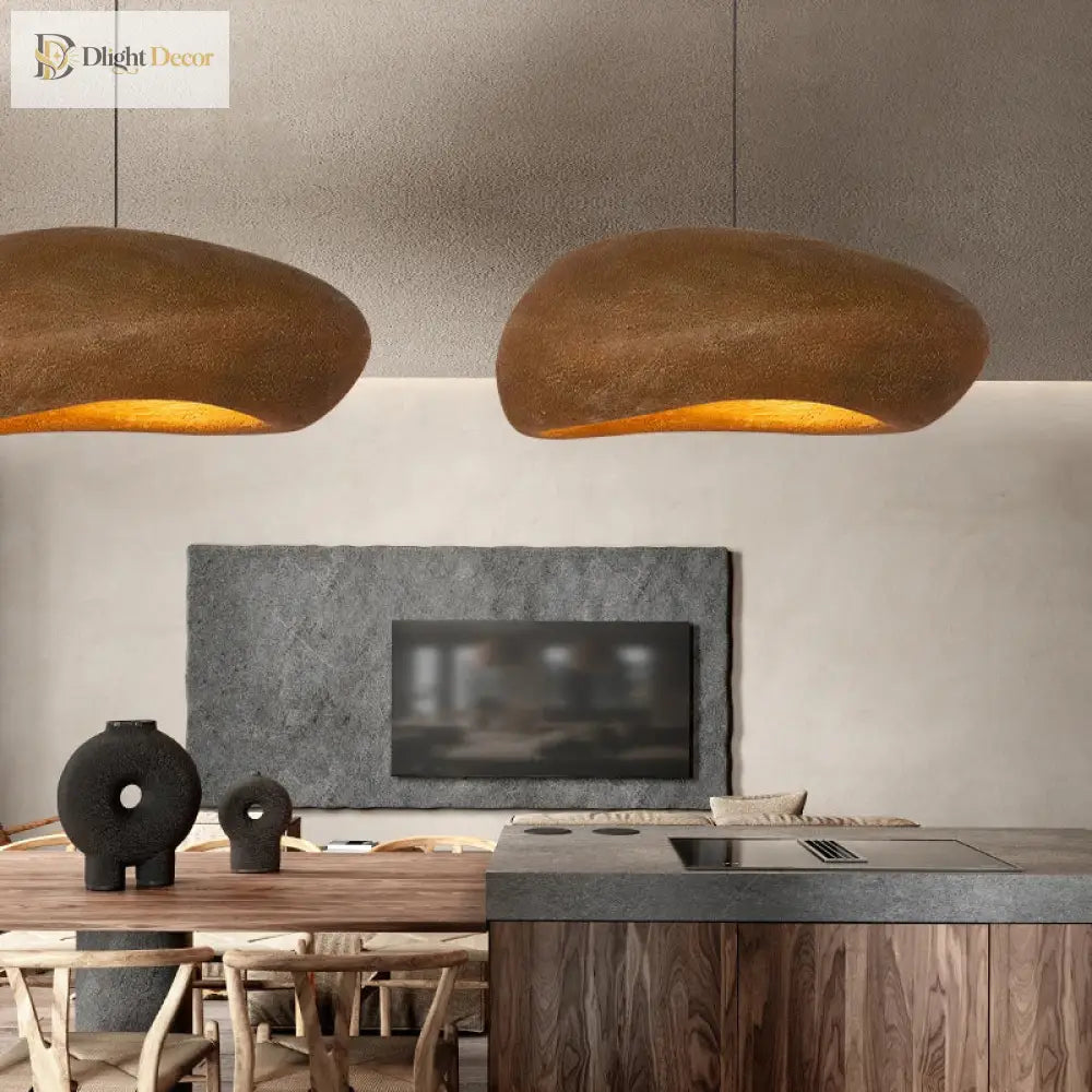 Nordic Retro Wabi-Sabi LED Pendant Light for Dining Room – view 3