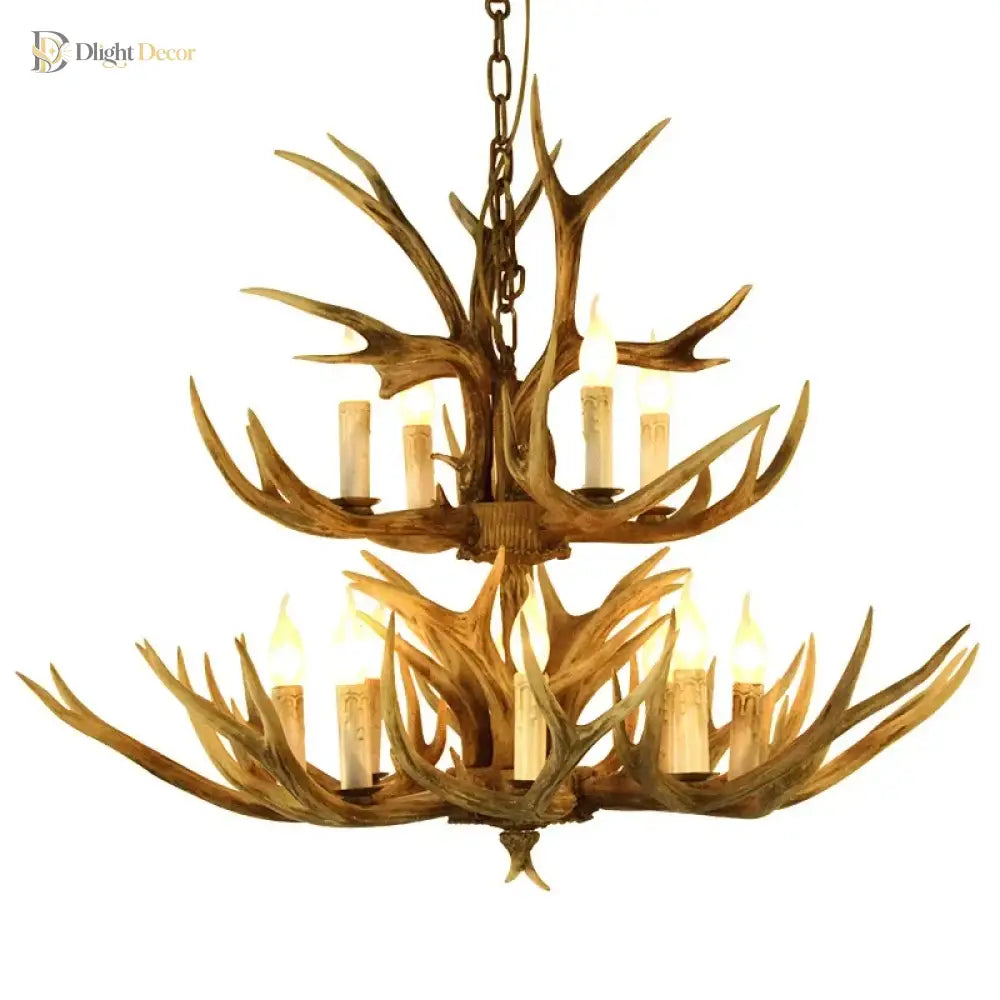 Retro Resin Antler LED Chandelier, 6 to 46 Lights – view 5
