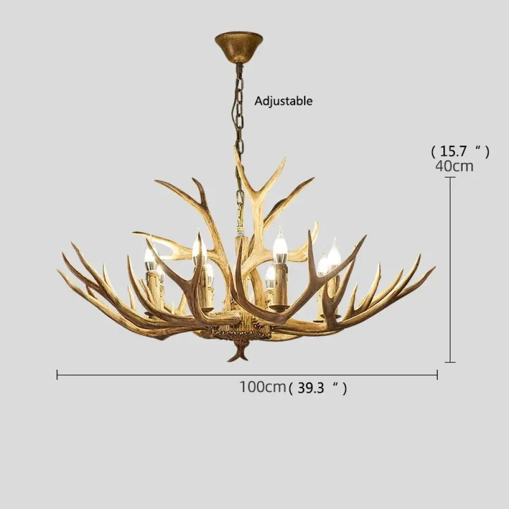 Retro Resin Antler LED Chandelier, 6 to 46 Lights – view 8