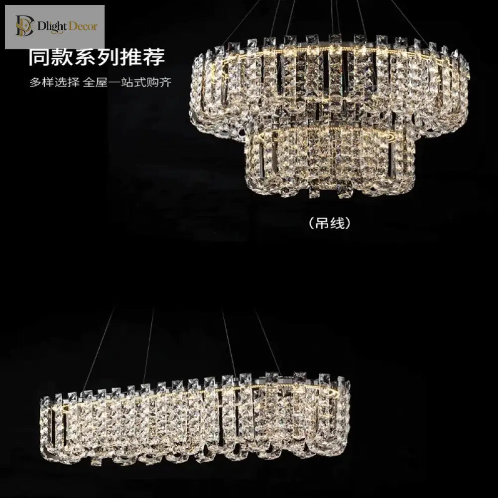 Signature Crystal LED Chandelier, Round, Tiered or Linear – view 4