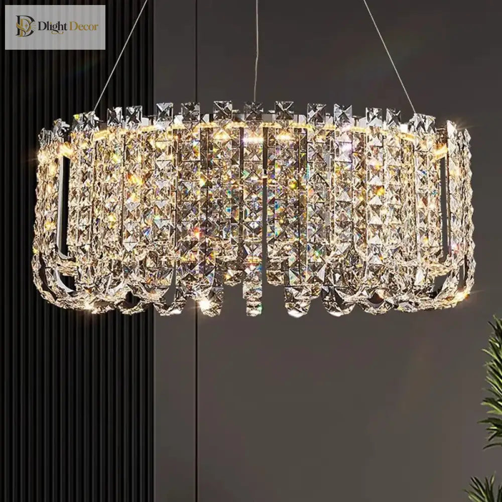 Signature Crystal LED Chandelier, Round, Tiered or Linear – view 2
