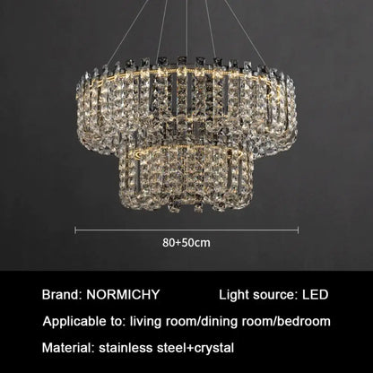 Signature Crystal LED Chandelier, Round, Tiered or Linear – view 10