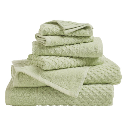 Cotton Diamond Waffle Weave Bath Towel Set – Grayson Collection – view 52