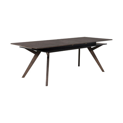 Lennox Extension Dining Table in Dark Tobacco Rubberwood – view 3