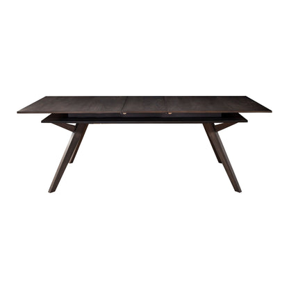 Lennox Extension Dining Table in Dark Tobacco Rubberwood – view 4
