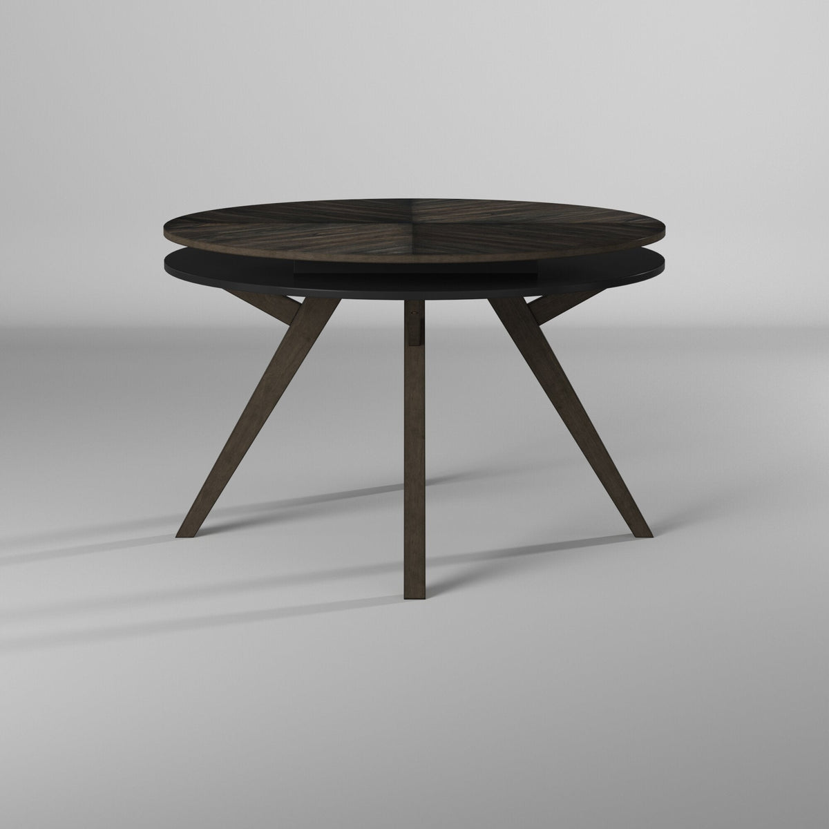 Lennox Round Dining Table in Dark Tobacco Rubberwood – view 2