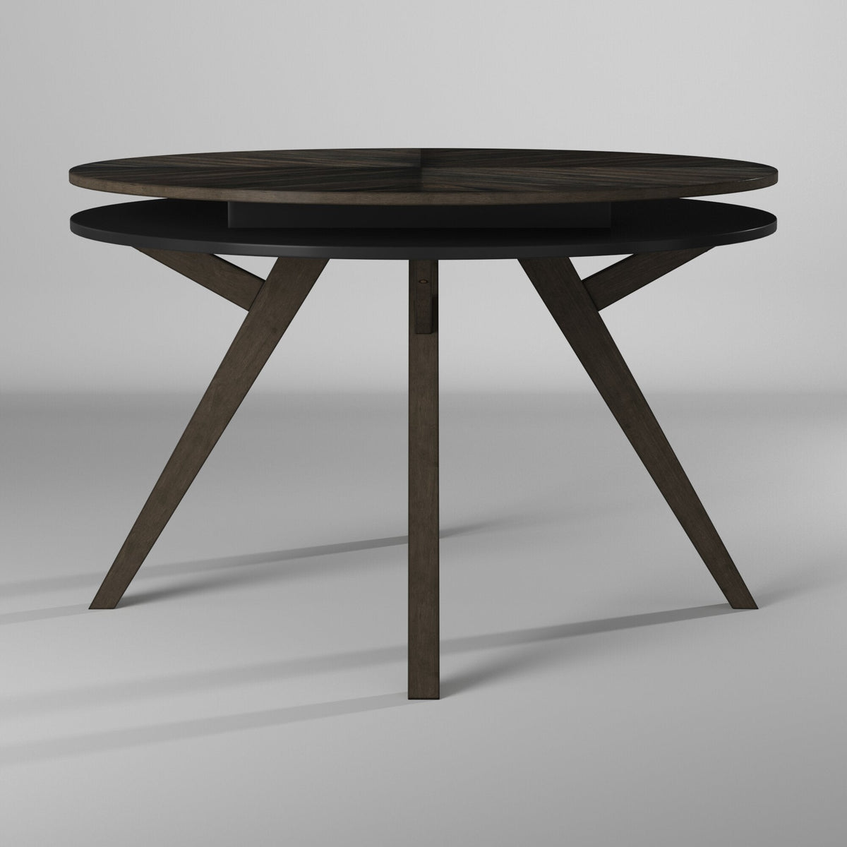 Lennox Round Dining Table in Dark Tobacco Rubberwood – view 5