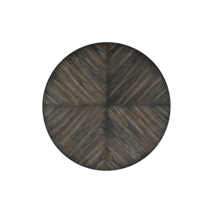 Lennox Round Dining Table in Dark Tobacco Rubberwood – view 4