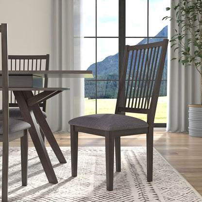 Lennox Dark Tobacco Rubberwood Side Chairs