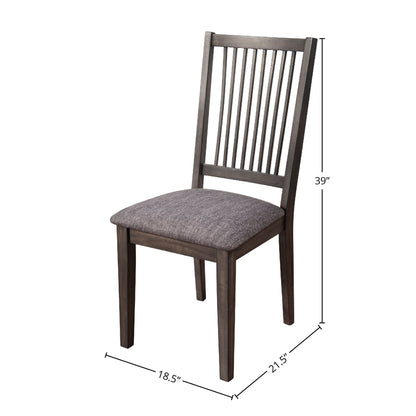 Lennox Slat Back Dining Side Chairs, Dark Tobacco – view 9