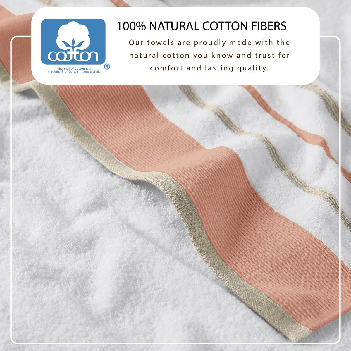 Decorative Cotton Stripe Bath Towel Set – Noelle Collection – view 86