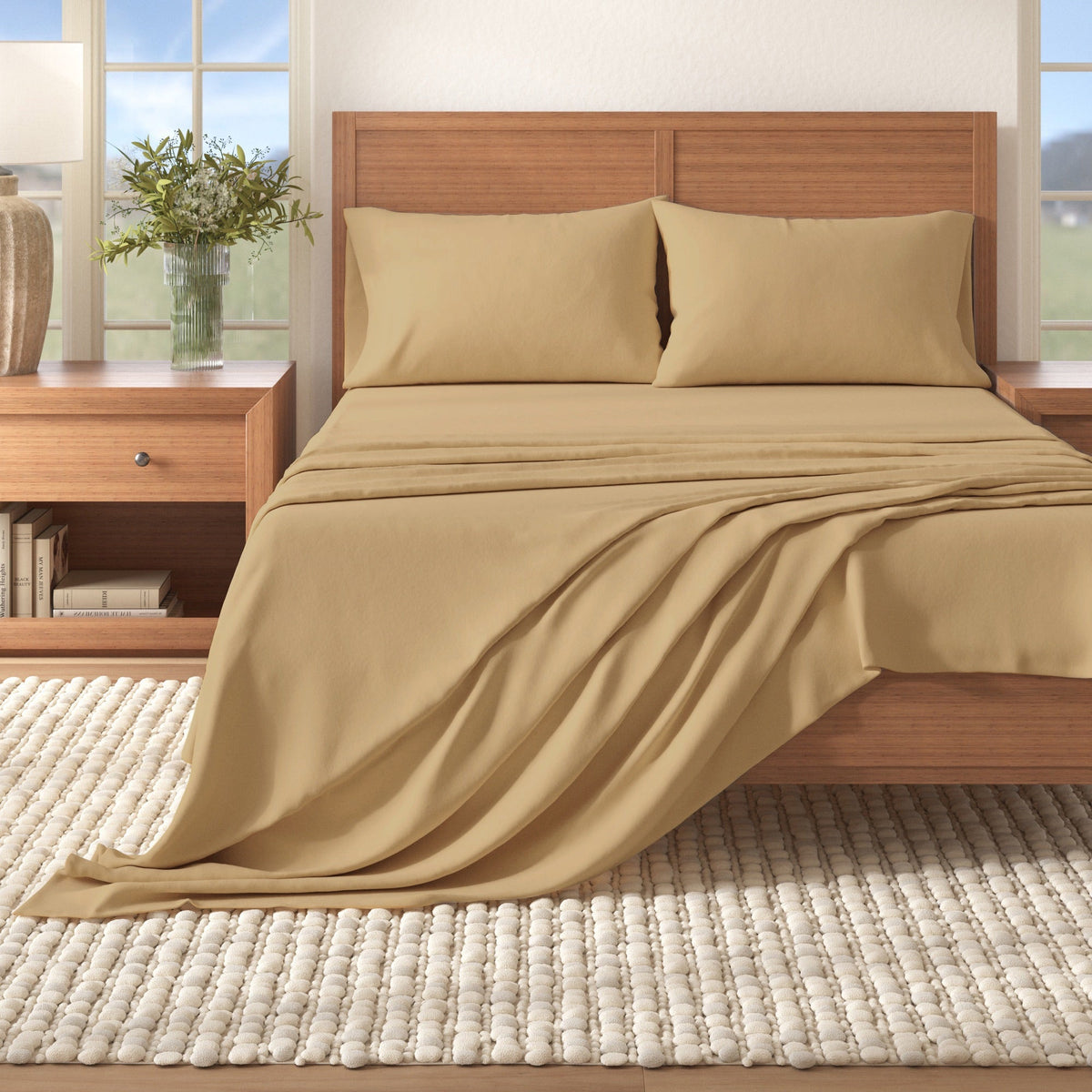 Solid Cotton Flannel Sheet Set – Nordic Collection – view 56