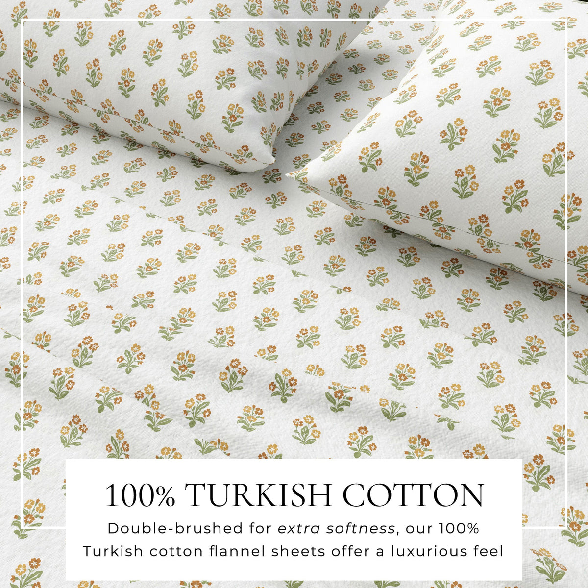 Turkish Cotton Flannel Sheet Set – Winter Floral Collection – view 8