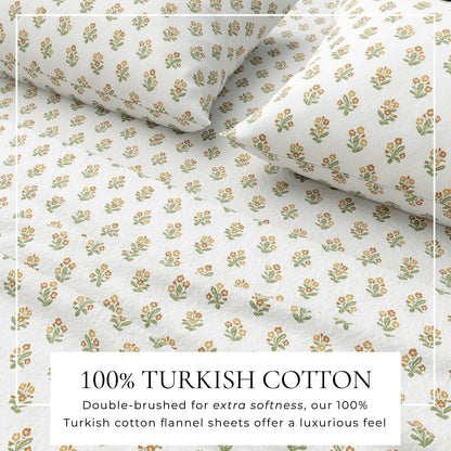 Turkish Cotton Flannel Sheet Set – Winter Floral Collection – view 8