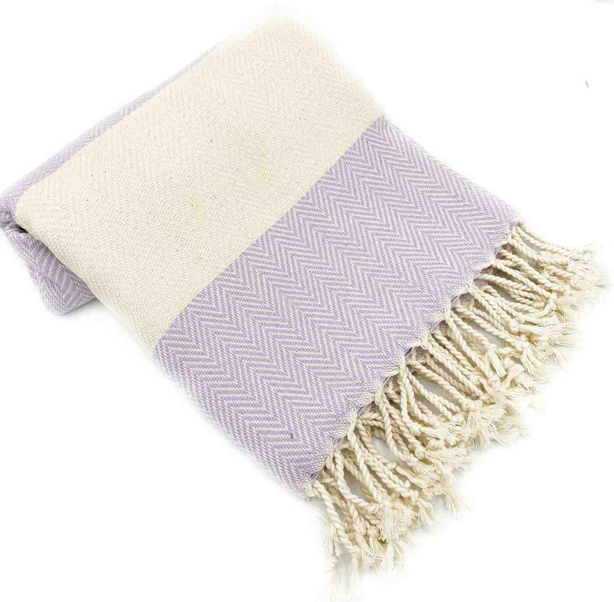 Herringbone Turkish Cotton Towel, Oversized 38 x 72 Inch Bath and Beach – view 17