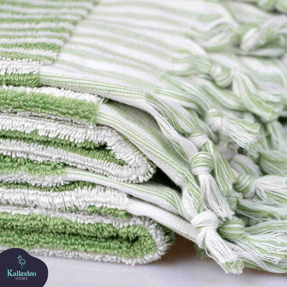 Striped Organic Turkish Cotton Hand Towel, Long 17 x 35 Inch – view 25
