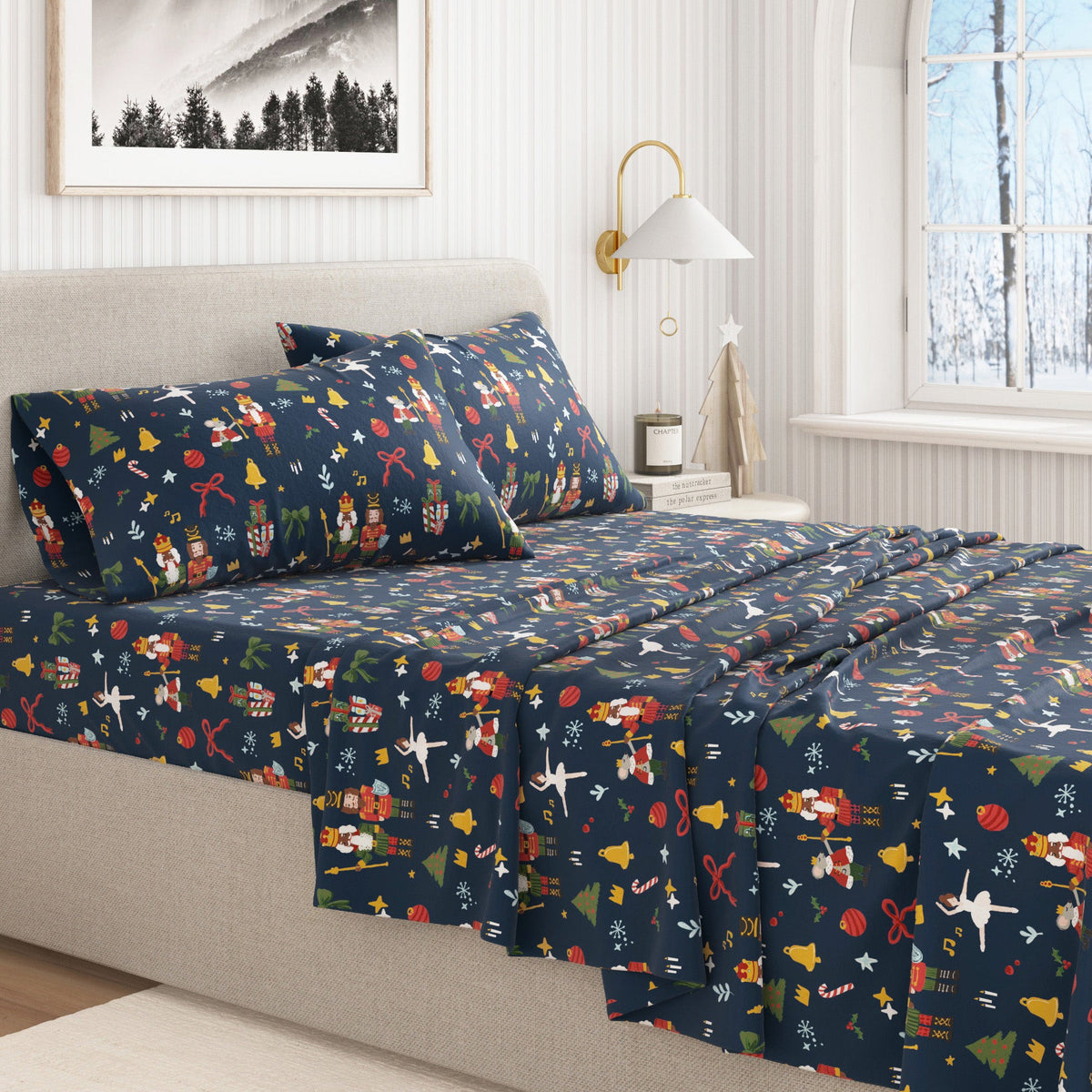 Turkish Cotton Christmas Flannel Sheets – Whittaker Holiday Prints – view 62