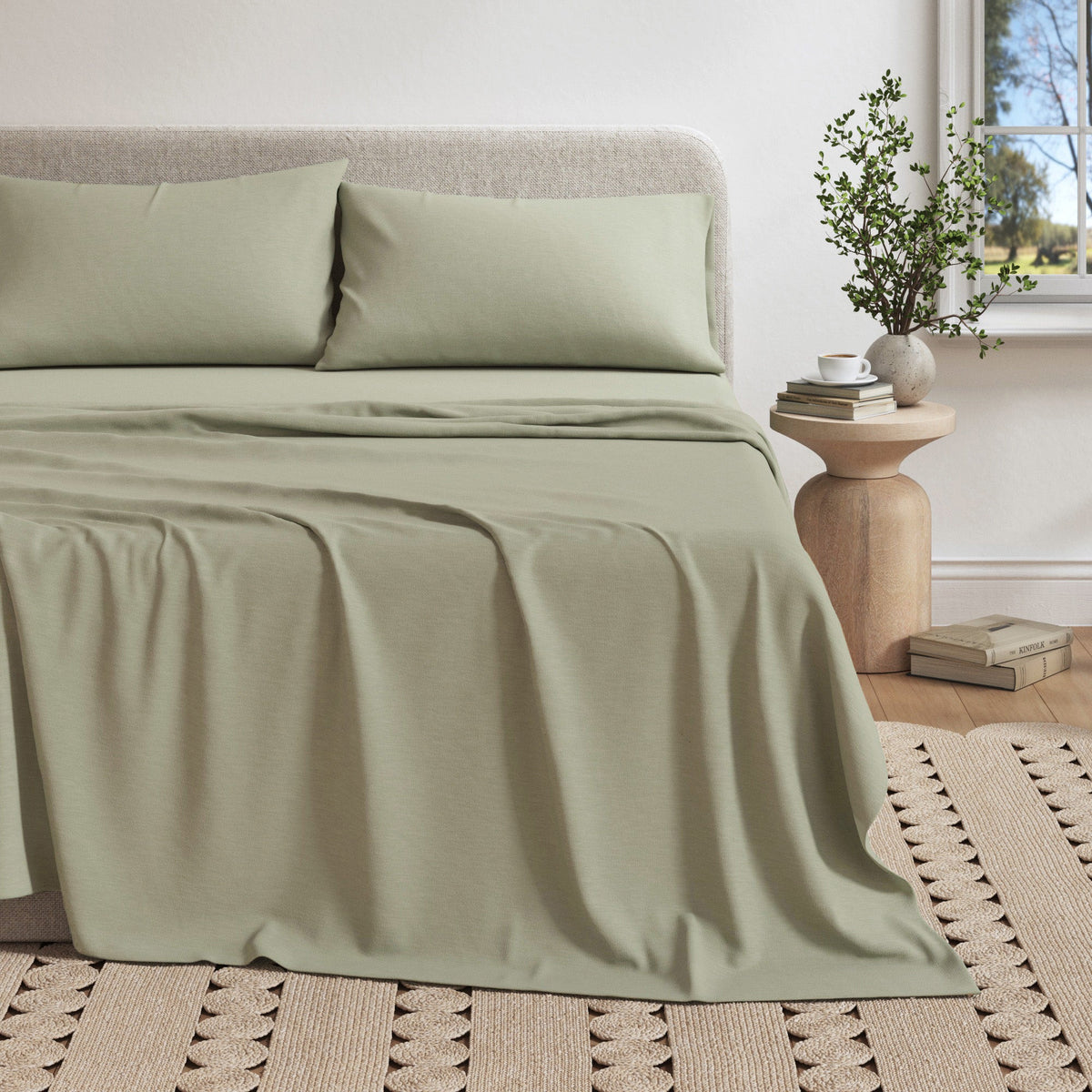 Heathered Jersey Knit Sheet Set – Carmen Collection – view 71