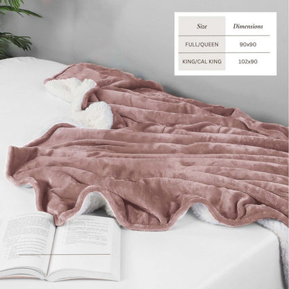 Sherpa Fleece Collection Velvet Plush Sherpa Bed Blanket, Reversible – view 13