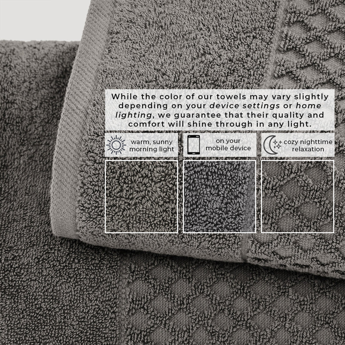 Cotton Diamond Waffle Weave Bath Towel Set – Grayson Collection – view 157