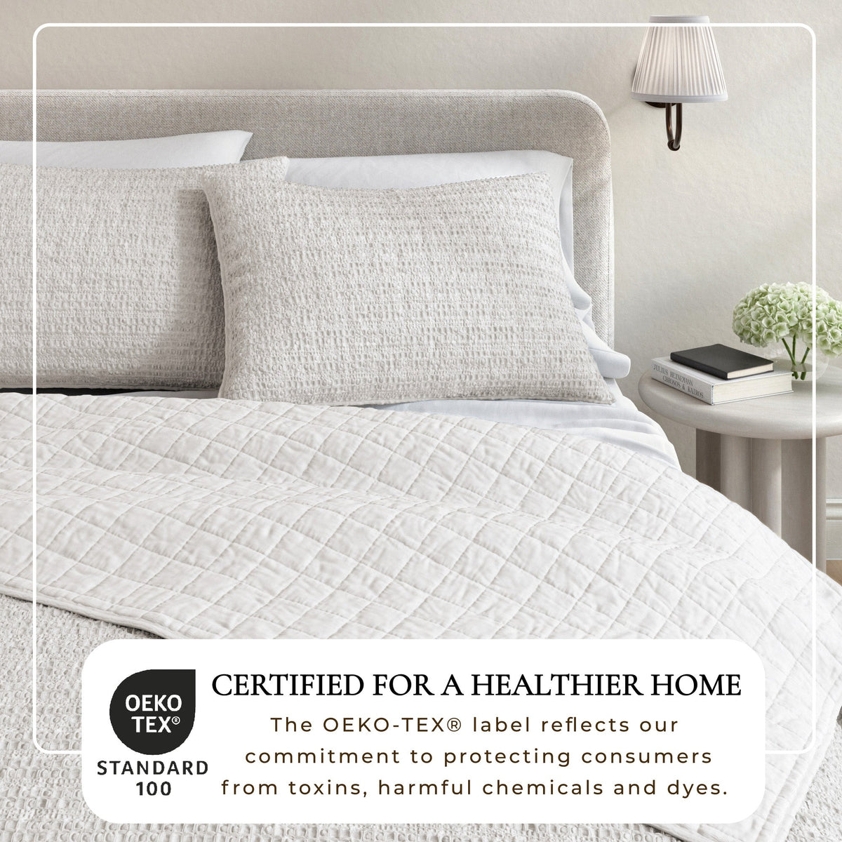 Garment-Washed Cotton Waffle Weave Quilt Set – Genevieve Collection – view 26