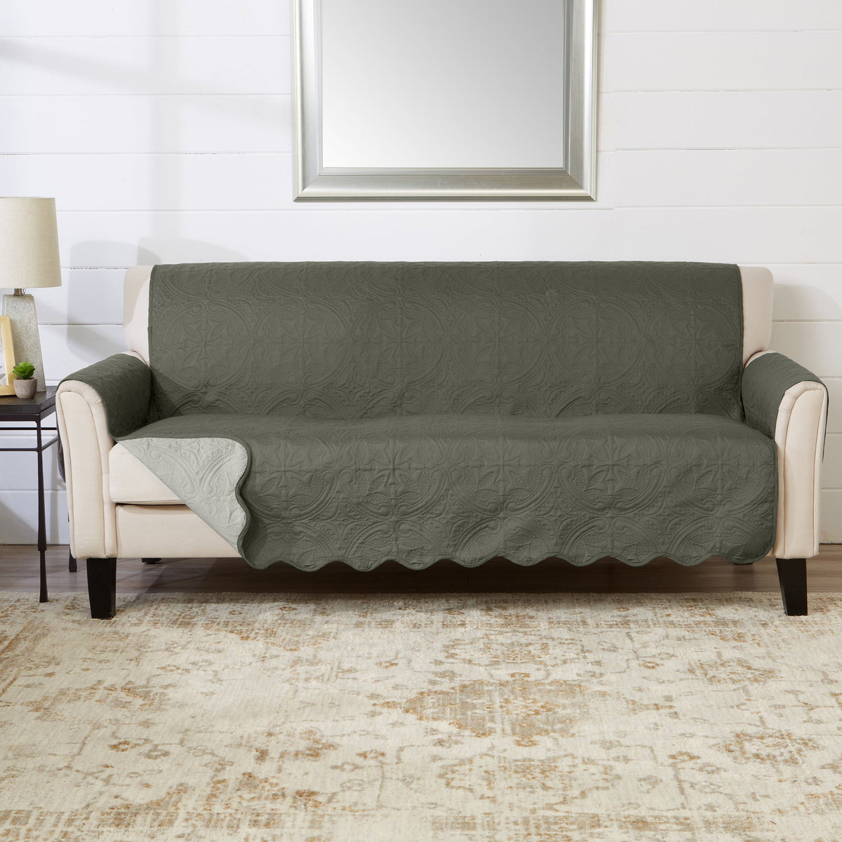 Medallion Stitch Furniture Protector – Elenor Collection Sofa Cover – view 91