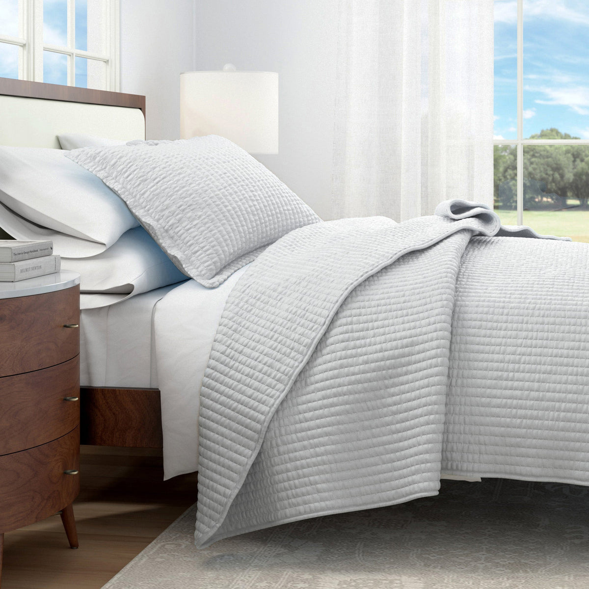 Solid Channel Stitch Quilt Set – Alicia Collection – view 24