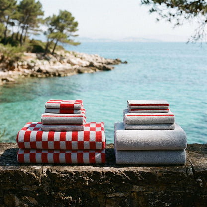 Pietra Australian Cotton Towels with Checkered Design, 600 GSM – view 53