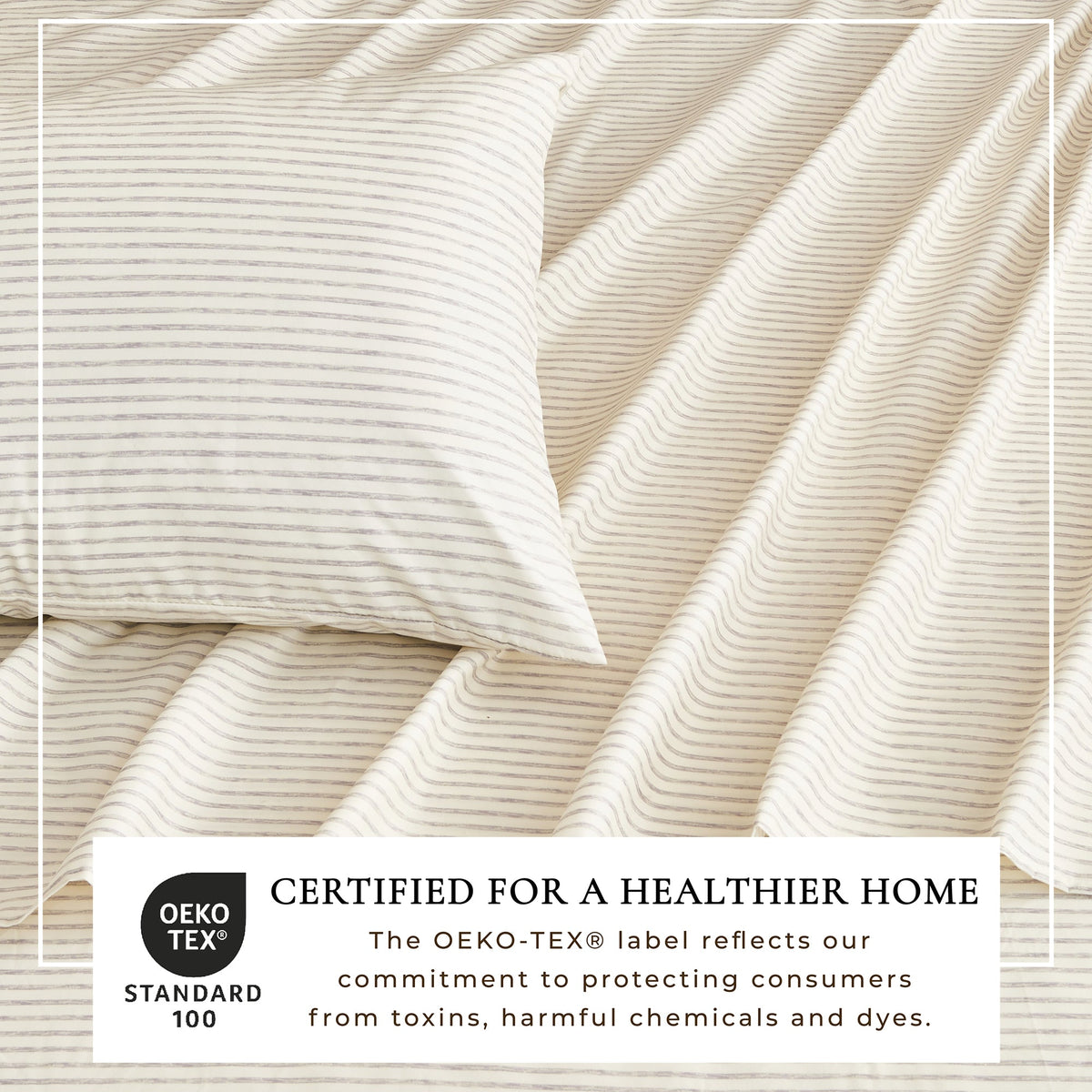 Brushed Microfiber Striped Sheet Set – Evette Collection – view 38
