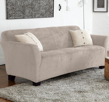 Velvet Stretch Slipcover – Gale Collection Form-Fit Sofa Cover – view 163