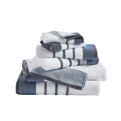 Decorative Cotton Stripe Bath Towel Set – Noelle Collection – view 27