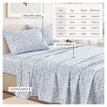 Brushed Microfiber Printed Sheet Set – Baylor Collection – view 62