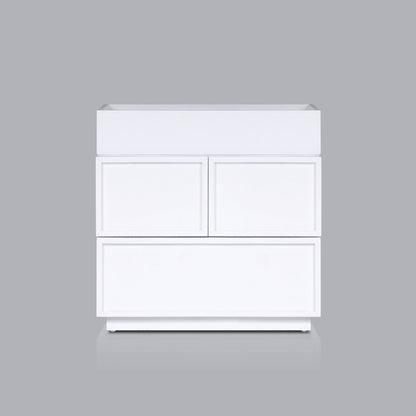 Luca 2-Drawer Nightstand in White with Top Tray – view 2