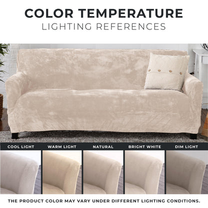 Velvet Stretch Slipcover – Gale Collection Form-Fit Sofa Cover – view 47