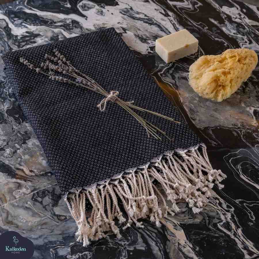 Yansima Handwoven Double-Sided Turkish Cotton Peshtemal, 36 x 68 Inch – view 4
