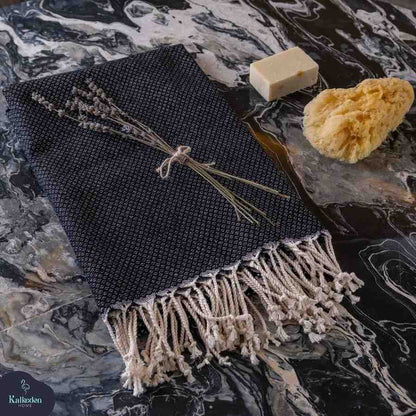 Yansima Handwoven Double-Sided Turkish Cotton Peshtemal, 36 x 68 Inch – view 4