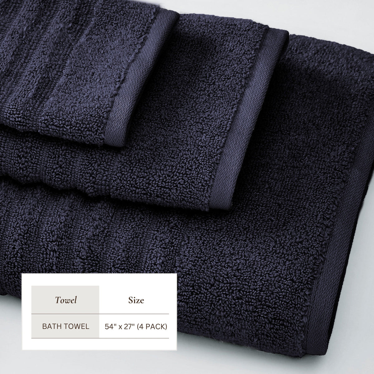 Karina Collection Luxury Combed Cotton Ribbed Bath Towel Set – view 226