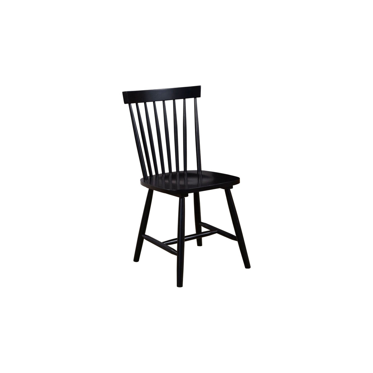 Lyra Black Rubberwood Spindle Back Windsor Chairs, Set of 2 – view 2