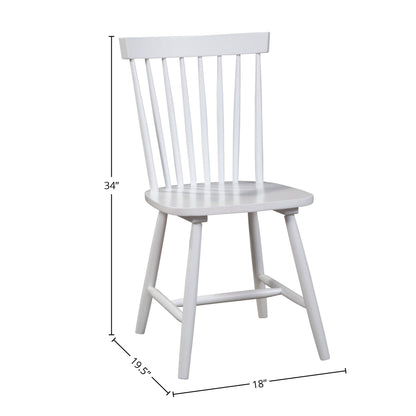 Lyra White Rubberwood Spindle Back Windsor Chairs, Set of 2 – view 4