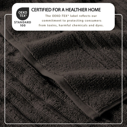 Karina Collection Luxury Combed Cotton Ribbed Bath Towel Set – view 200