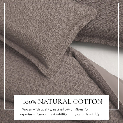 Cotton Honeycomb Waffle Weave Duvet Cover Set – Mattea Collection – view 26
